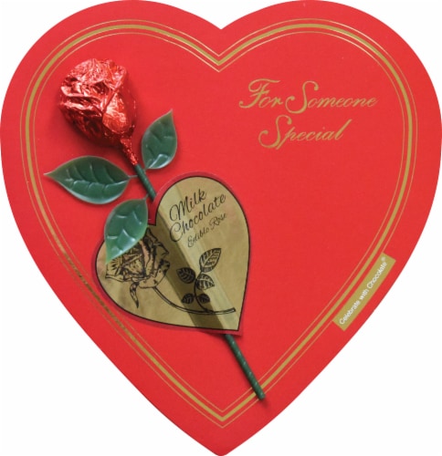 Elmer Chocolate Rose Hearts Valentine Candy Gift Box Perspective: front