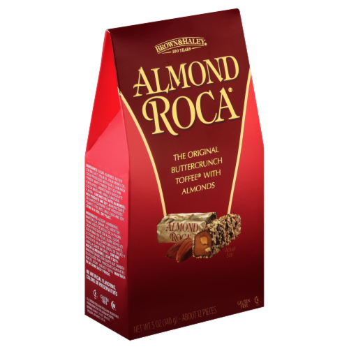 Brown & Haley Almond Roca Buttercrunch Toffee Candy Perspective: front