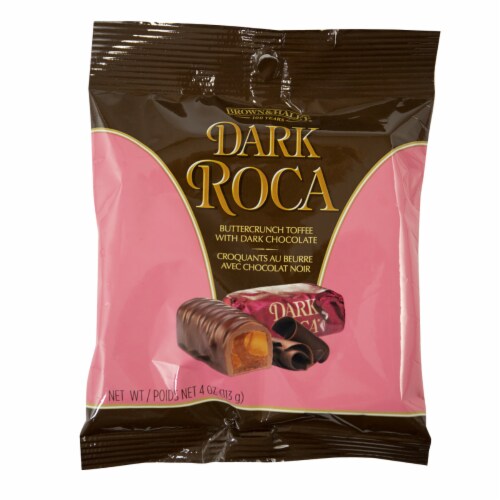 Brown & Haley Dark Roca Buttercrunch Toffee Perspective: front