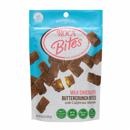 Brown & Haley® Holiday Roca® Bites Milk Chocolate Butternut Crunch Bites Perspective: front