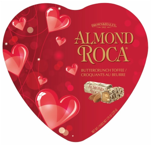 Brown & Haley Almond Roca Buttercrunch Toffee in Heart Shaped Box ...