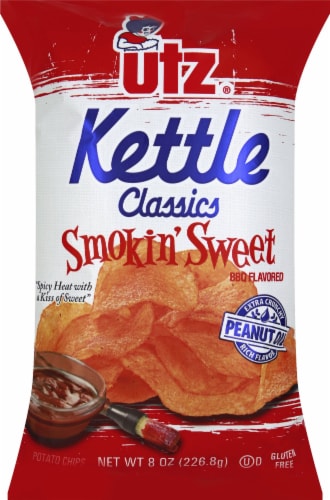 Utz Kettle Classic Smokin' Sweet Potato Chips Perspective: front