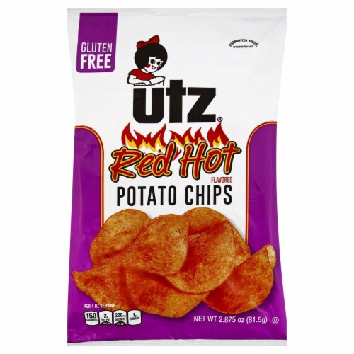 Utz Red Hot Flavored Potato Chips Perspective: front