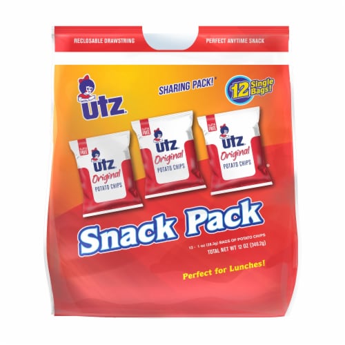 Utz Original Potato Chips Snack Pack Perspective: front