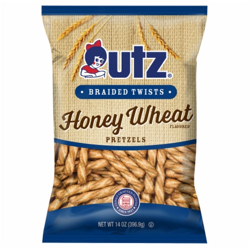 Utz Honey Wheat Pretzel Twists Perspective: front