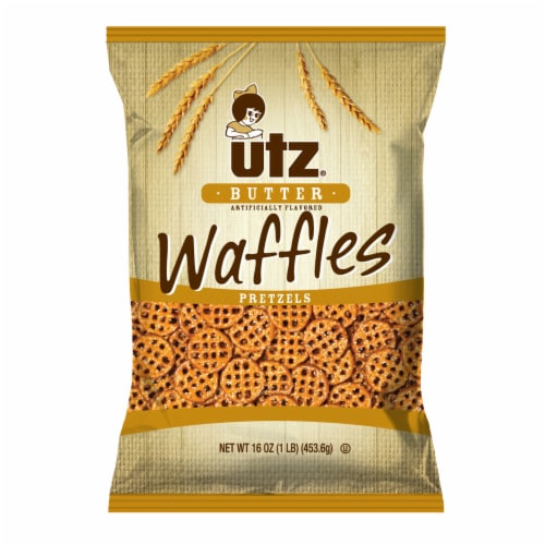 Utz® Butter Waffles Pretzels Perspective: front