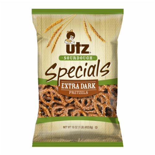Utz Sourdough Specials Extra Dark Pretzels Perspective: front
