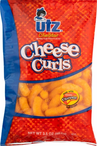 Utz Baked Cheddar Cheese Curls Perspective: front