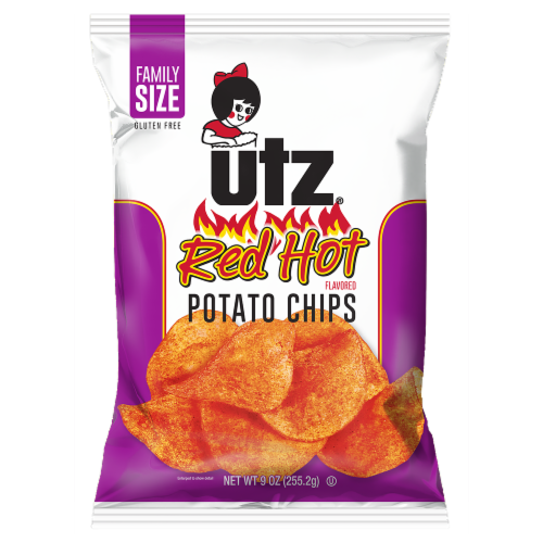 Utz Red Hot Potato Chips Perspective: front