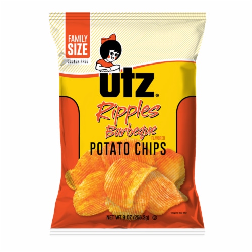 Utz® Gluten Free BBQ Ripple Potato Chips Perspective: front