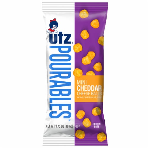 Utz Pourables Mini Cheddar Cheese Balls Perspective: front