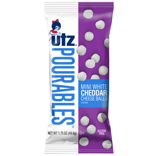 Utz Pourables Mini White Cheddar Cheese Balls Perspective: front