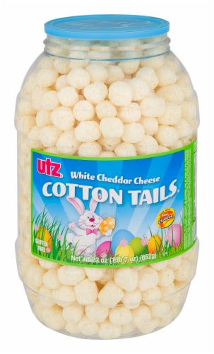 Utz Gluten Free White Cheddar Cheese Cotton Tails Perspective: front