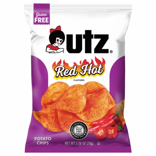 Utz® Red Hot Potato Chips Perspective: front