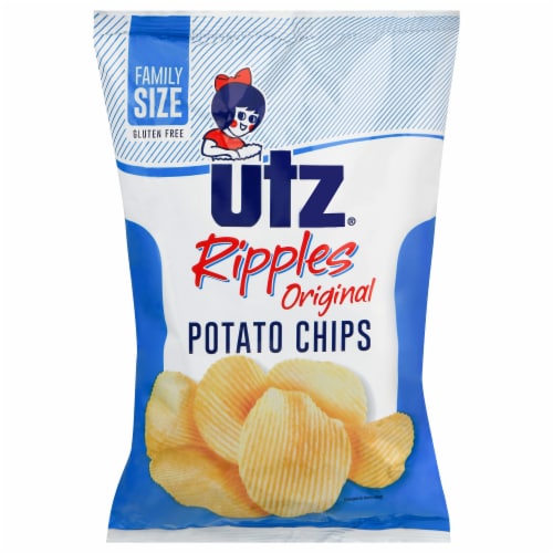 Utz® Ripples Gluten-Free Original Potato Chips Family Size Perspective: front