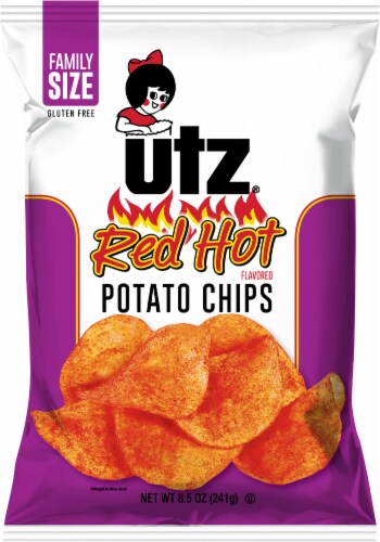 Utz Red Hot Potato Chips Perspective: front