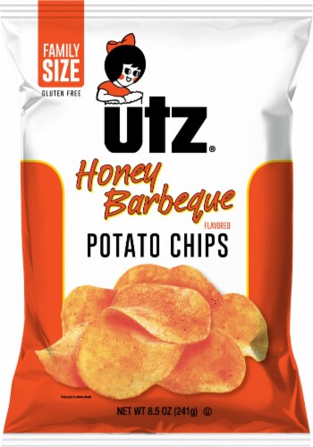 Utz® Honey Barbeque Potato Chips Perspective: front