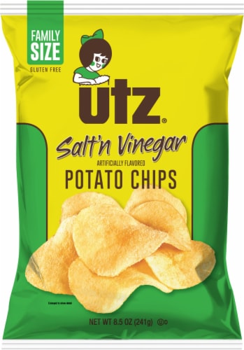 Utz Salt & Vinegar Potato Chips Perspective: front