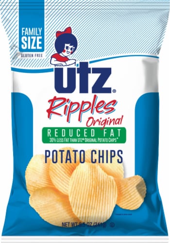 Utz Ripples Original Reduced Fat Potato Chips Perspective: front