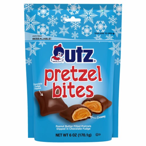 UTZ® Chocolate Fudge Peanut Butter Pretzel Bites Perspective: front