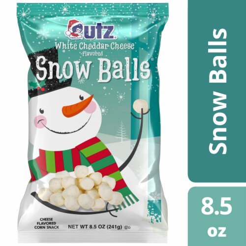 Utz® White Cheddar Cheese Snow Balls Chips Perspective: front