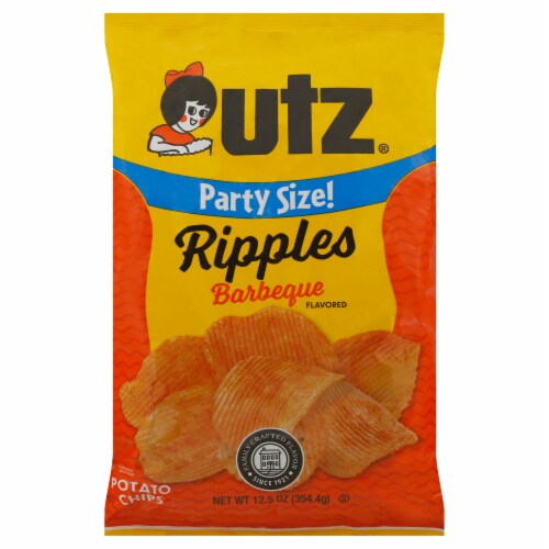 UTZ® Party Size Ripples Barbeque Chips Perspective: front