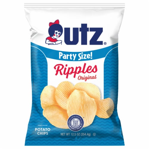 Utz® Party Size Ripples Original Potato Chips Perspective: front