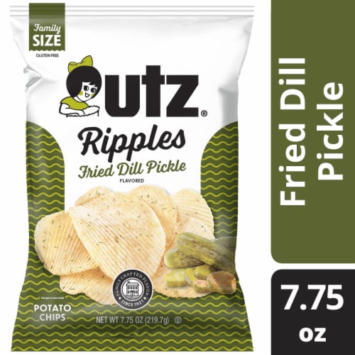 Utz® Fried Dill Pickle Ripples Potato Chips Family Size