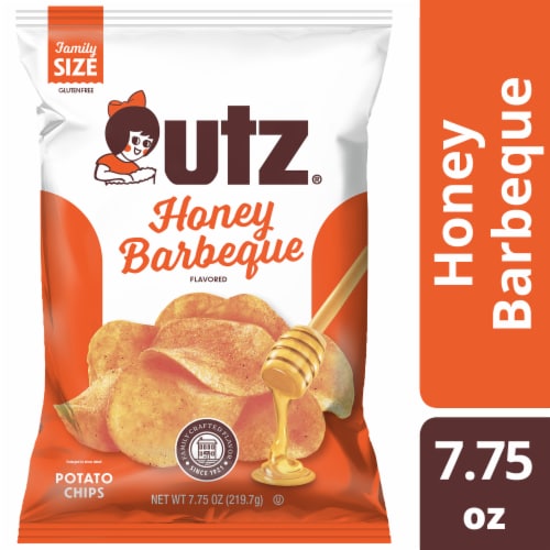 Utz® Honey Barbeque Potato Chips Perspective: front