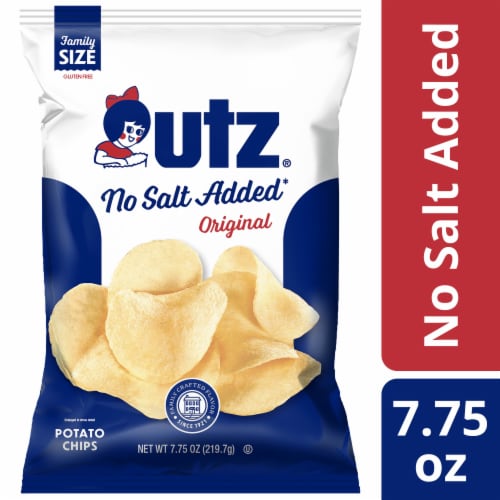 Utz® No Salt Added Potato Chips Perspective: front