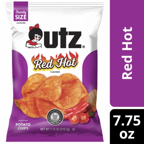 Utz® Red Hot Potato Chips Family Size Perspective: front