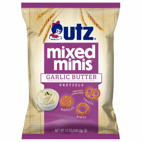 Utz® Garlic Butter Mini Pretzels 12 oz Perspective: front