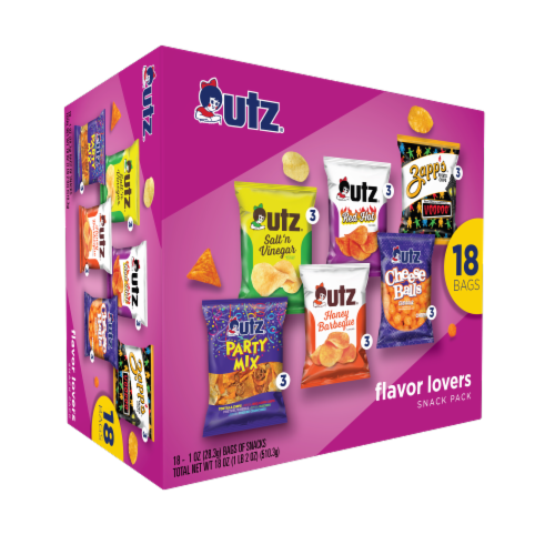Utz® Flavor Lovers Snack Pack Variety Pack Perspective: front