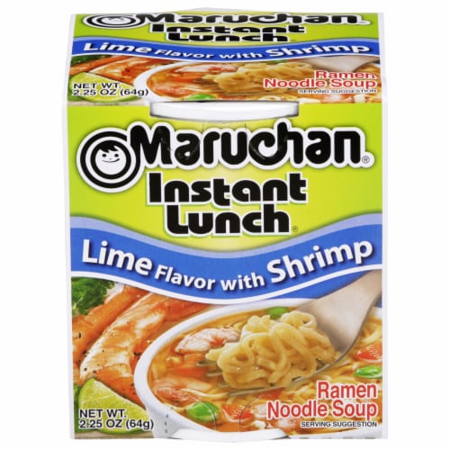 Maruchan® Instant Lunch Lime Flavor with Shrimp Ramen Noodle Soup Perspective: front