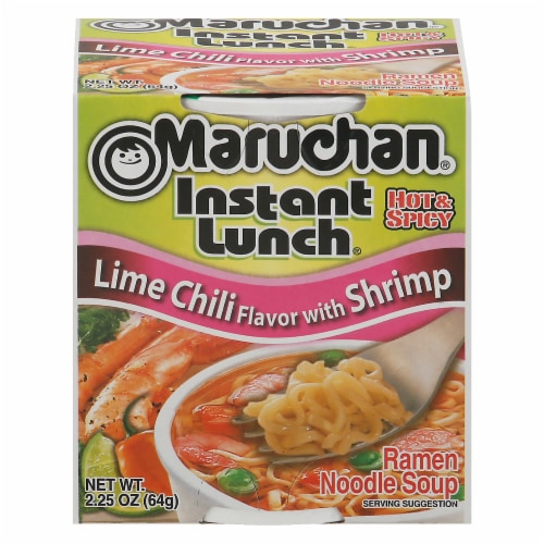 Maruchan Instant Lunch Lime Chili Flavor with Shrimp Ramen Noodle Soup - 2.25 Ounces Perspective: front