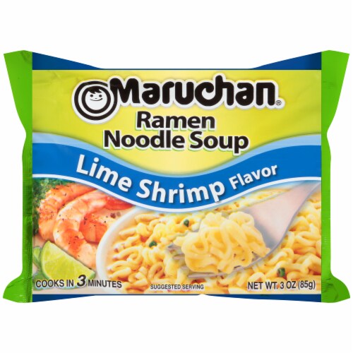Maruchan Lime Shrimp Flavor Ramen Noodle Soup Perspective: front