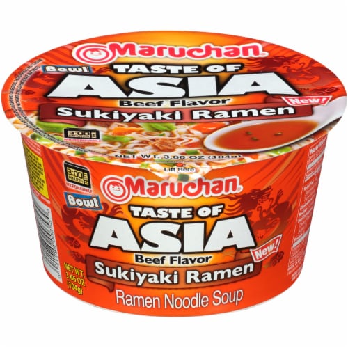 Maruchan Taste of Asia Beef Flavor Sukiyaki Ramen Noodle Soup Perspective: front