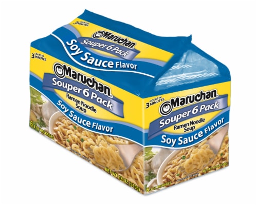 Maruchan® Ramen Souper 6-Pack Oriental Flavor Noodle Soup Perspective: front