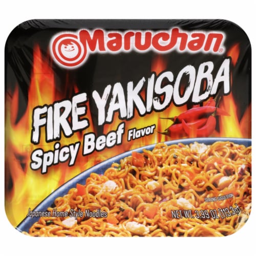 Maruchan® Fire Yakisoba Spicy Beef Japanese Home Style Noodles Perspective: front