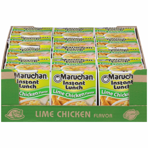 Maruchan Lime Chicken Flavor Ramen Noodle Cup Perspective: front