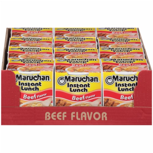 Maruchan® Instant Lunch™ Beef Ramen Noodle Soup Case Sale Perspective: front