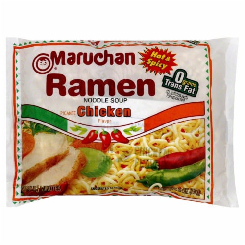 Maruchan Picante Chicken Ramen Noodle Soup Perspective: front