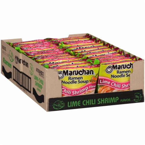 Maruchan Lime Chili Shrimp Ramen Soup Perspective: front
