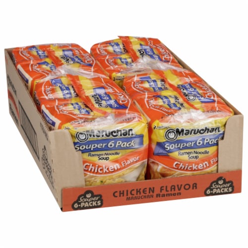 Maruchan Chicken Flavor Souper 6-Pack Ramen Noodle Soup Perspective: front