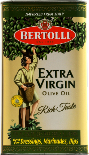 Bertolli Extra Virgin Olive Oil Tin Perspective: front