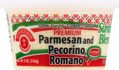 Auricchio Parmesan and Pecorino Romano Sunday Blend Cheese Perspective: front