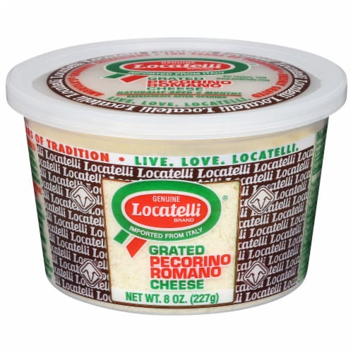 Locatelli Grated Pecorino Romano Cheese Perspective: front
