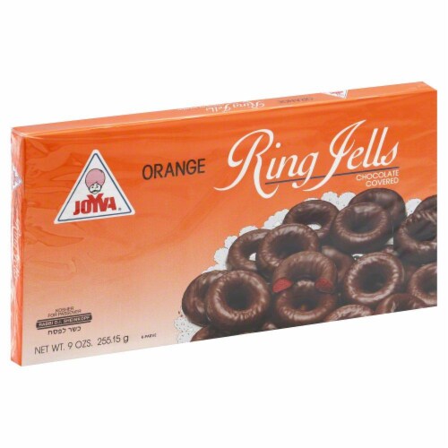 Joyva® Chocolate Covered Orange Jelly Rings Perspective: front