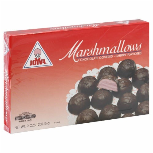 Joyva Chocolate Covered Cherry Flavor Marshmallows Perspective: front