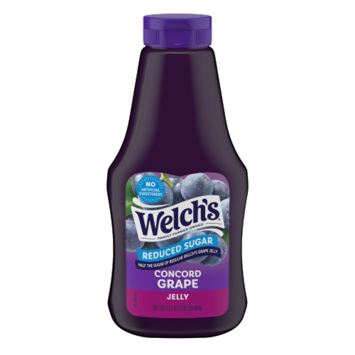 Welch's® Reduced Sugar Concord Grape Jelly Perspective: front